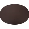 Ørskov placemat leer ovaal 47x34 cm, Chocolate