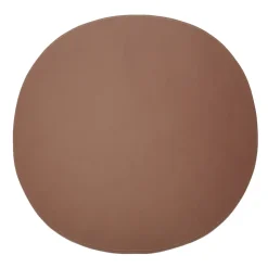 Ørskov placemat leer rond, cognac
