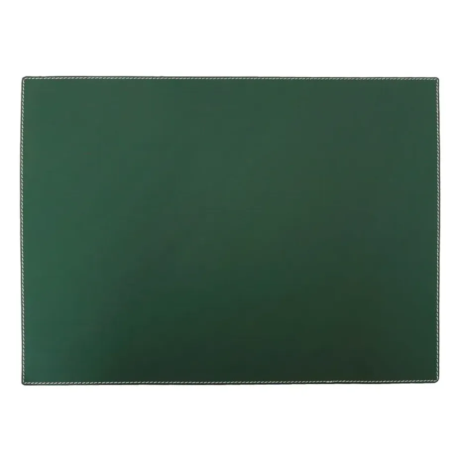 Ørskov placemat leer vierkant, donkergroen