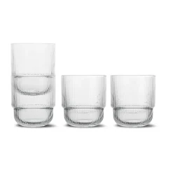 Sagaform blanke waterglazen 4-pack, Helder
