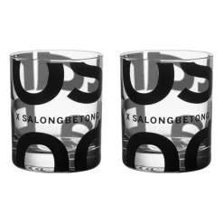 Salong Betong DOF glas 35 cl 2-pack, Transparant-zwart