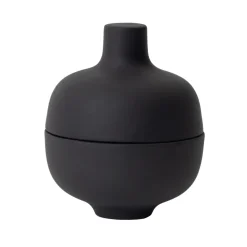 Sand kom met deksel S Ø8,2 cm, Black clay