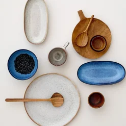 Sandrine serveerbord groot, lichtgrijs