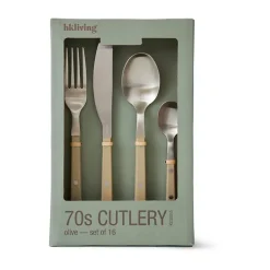 70's bestekset 16-delig, Olive