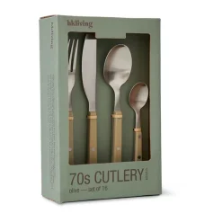 70's bestekset 16-delig, Olive
