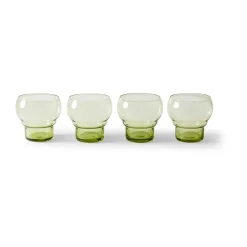70's Bulb glas 27 cl 4-pack, Mint green
