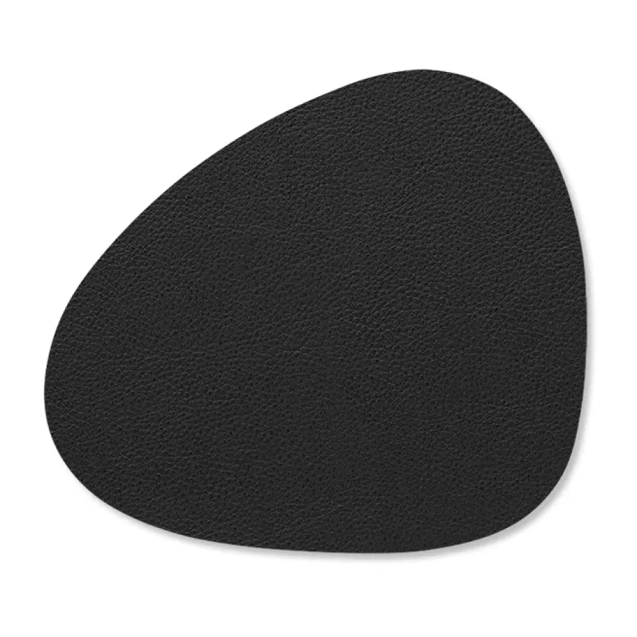 Serene glasonderzetter curve 11x13 cm, Black