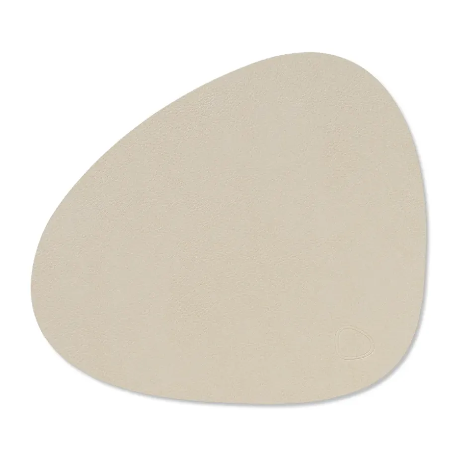 Serene placemat curve S 24x28 cm, Cream