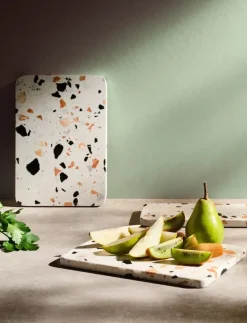 SERVE-IT serveerbord 40 cm, White terrazzo