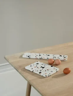 SERVE-IT serveerbord 40 cm, White terrazzo