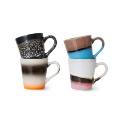 70's espresso mok 4-pack, Funky