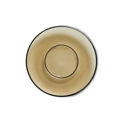 70's glassware koffieschotel Ø10,6 cm 4-pack, Mud brown