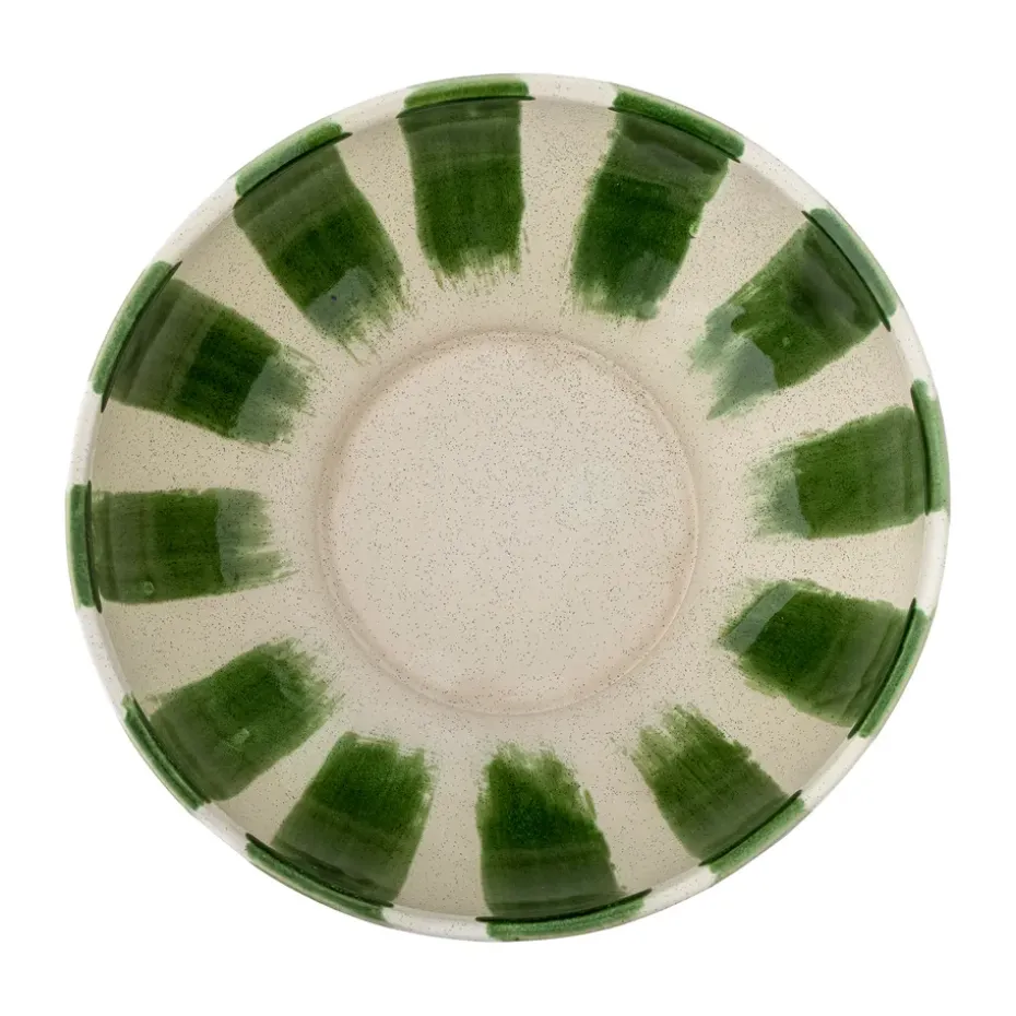 Shakti serveerschaal Ø26 cm, Groen-wit