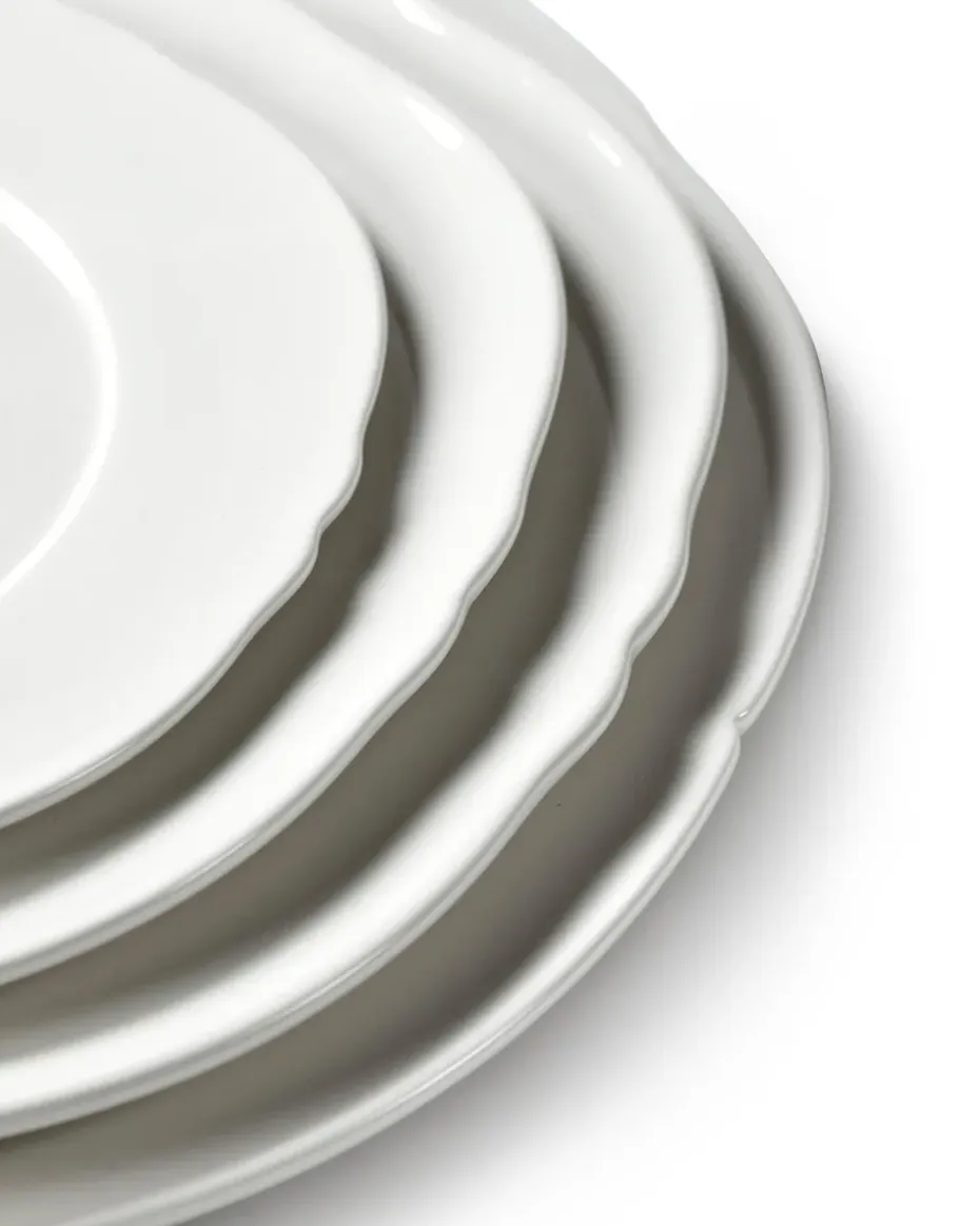 Silhouette bord XS Ø17 cm 4-pack, White