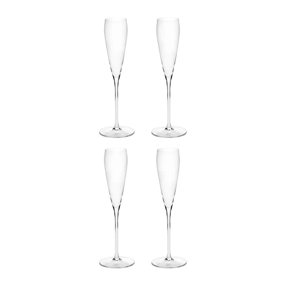 Silhouette flute champagneglas 15 cl 4-pack, Clear