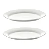 Silhouette ovaal diepe schaal L 21x30 cm 2-pack, White