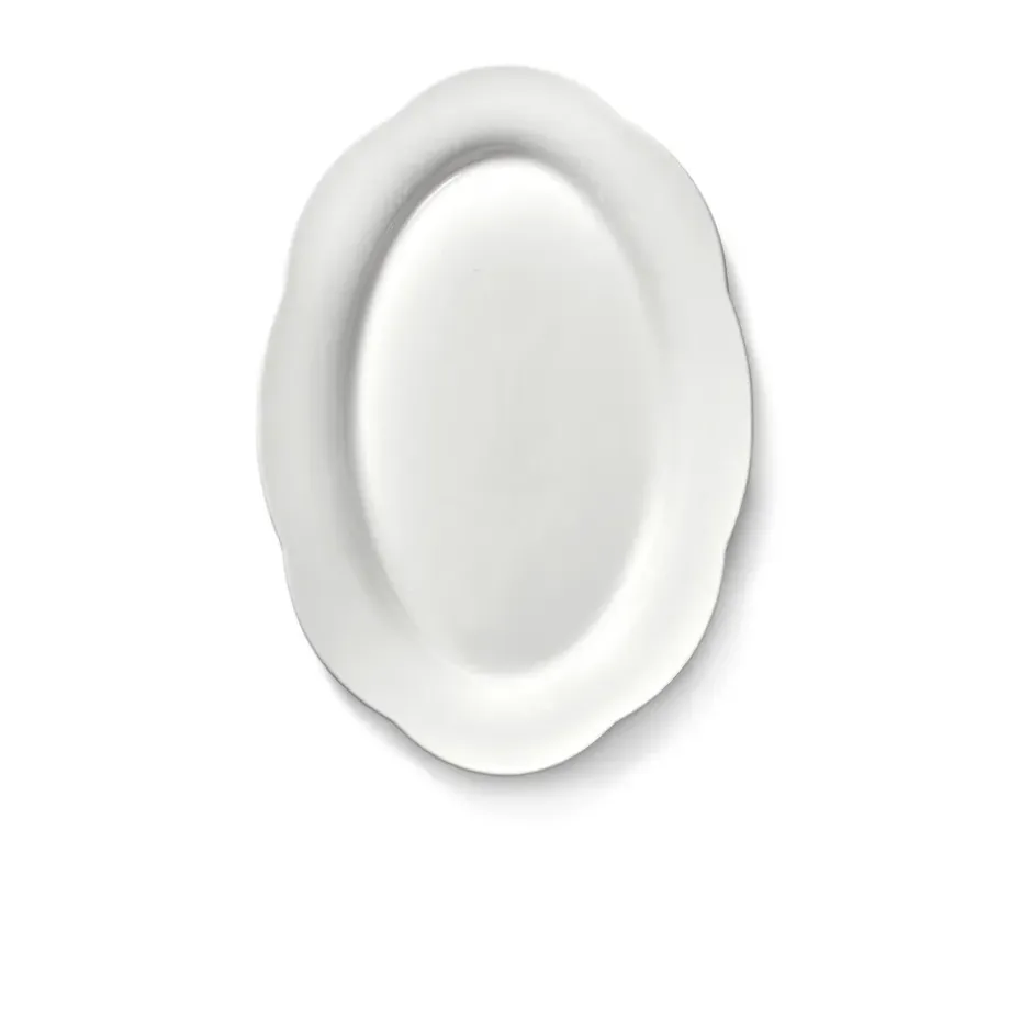 Silhouette ovaal diepe schaal L 21x30 cm 2-pack, White