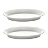 Silhouette ovale diepe schaal M 15x24,5 cm 2-pack, White