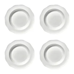 Silhouette pasta bord Ø22 cm 4-pack, White