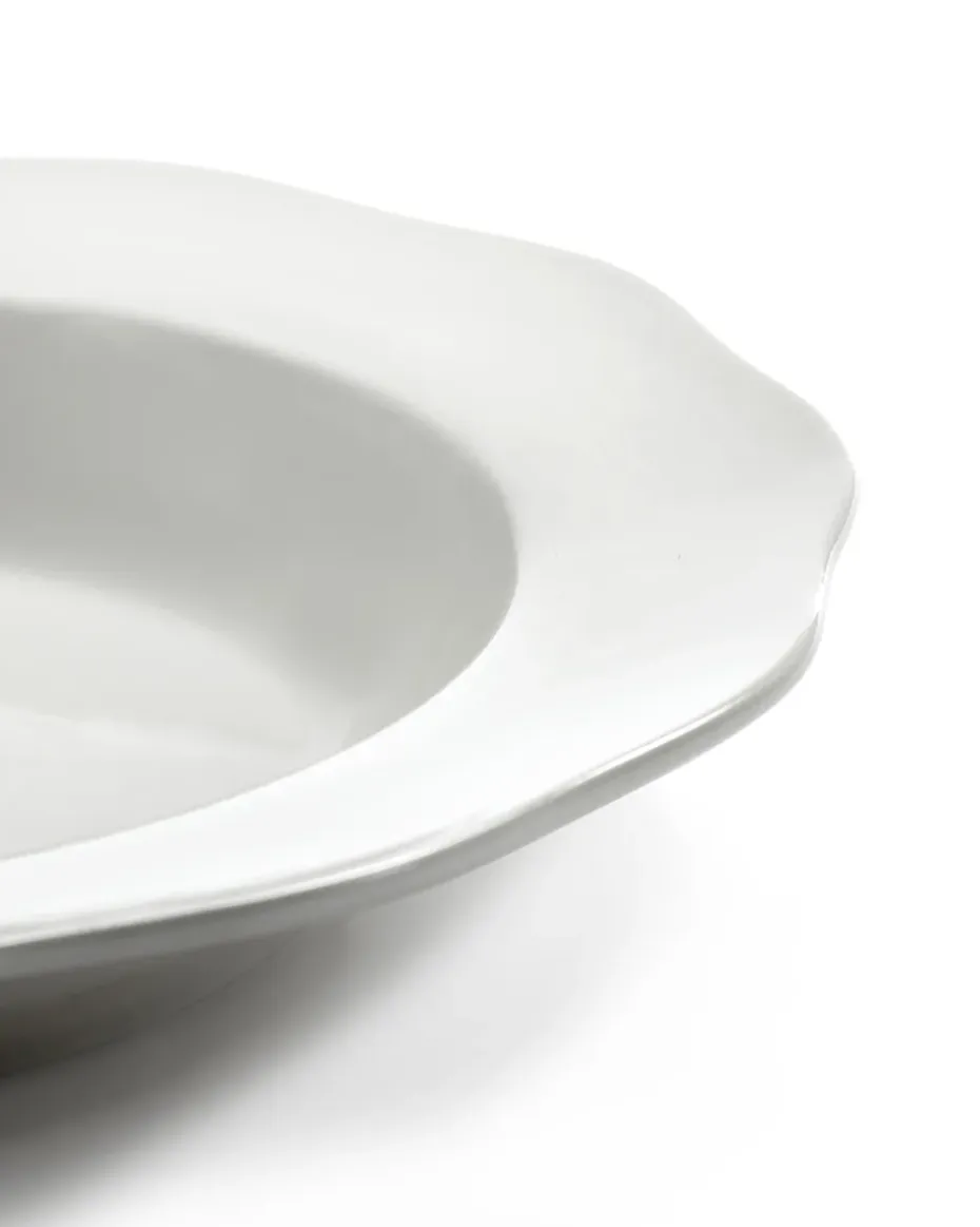Silhouette pasta bord Ø22 cm 4-pack, White