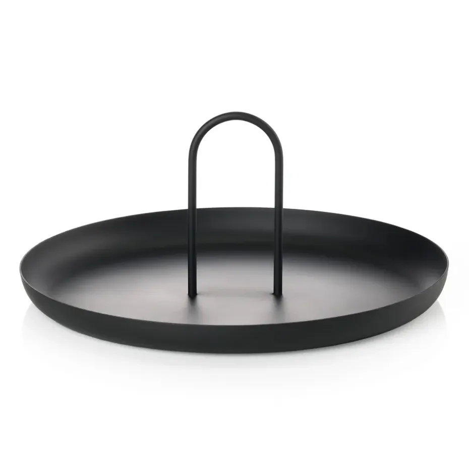 Singles dienblad met handvat Ø20 cm, Black