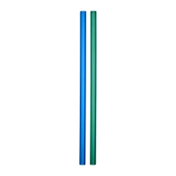 Sipsavor rietjes 200 mm 2-pack, Blauw-groen