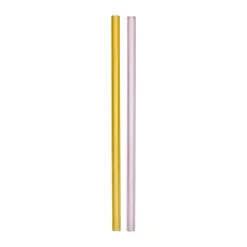 Sipsavor rietjes 200 mm 2-pack, Roze-geel