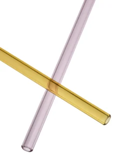 Sipsavor rietjes 200 mm 2-pack, Roze-geel
