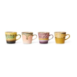 70's keramiek Americano mok 4-pack 26 cl, Radiant