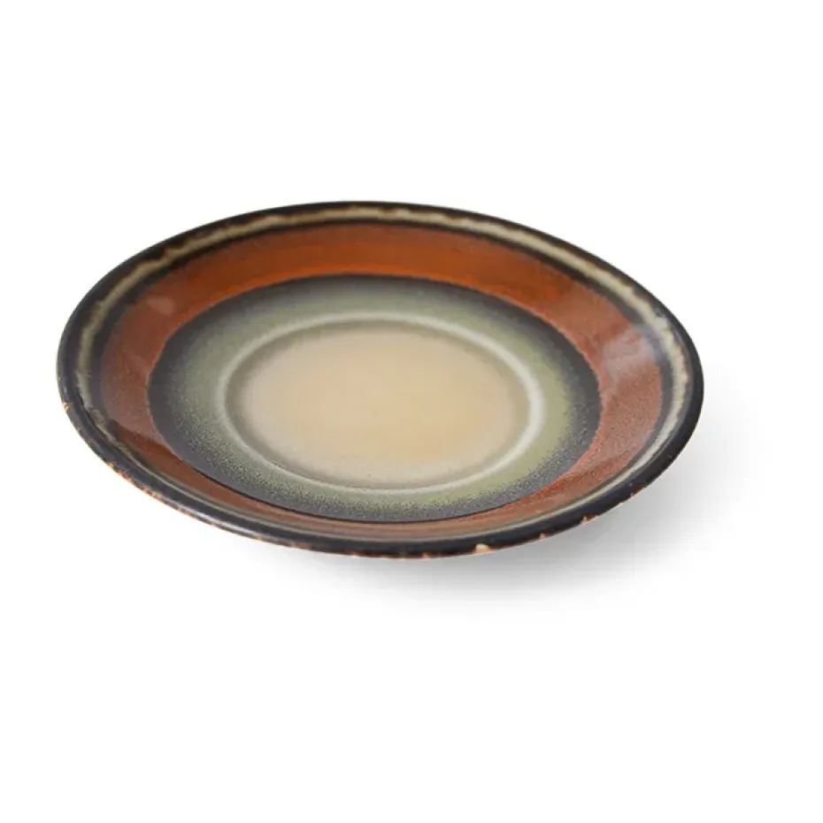 70's koffie schotel Ø11,5 cm, Dark roast