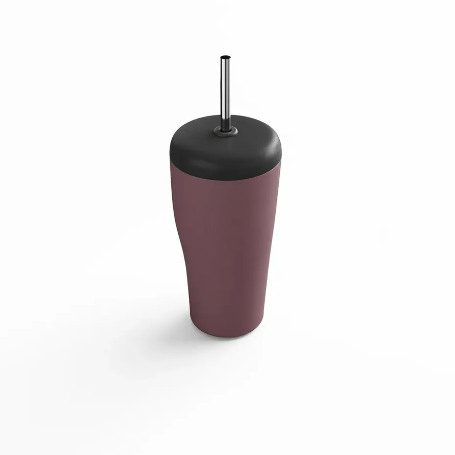 Sky thermosbeker met rietje 40 cl, Roze