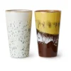 70's latte mok 28 cl 2-delig, Brine