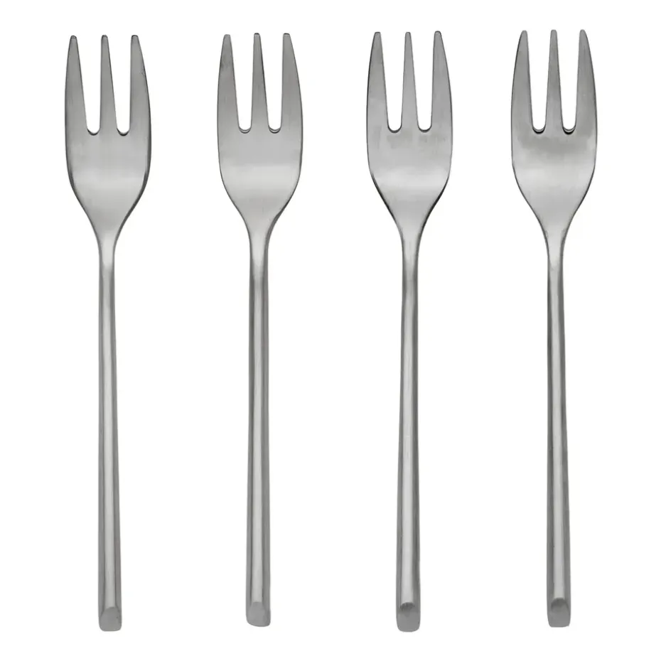 Sletten taartvorkje 4-pack, Full satin forged