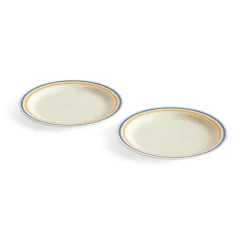 Sobremesa bord Ø24,5 cm 2-pack, Blue-yellow