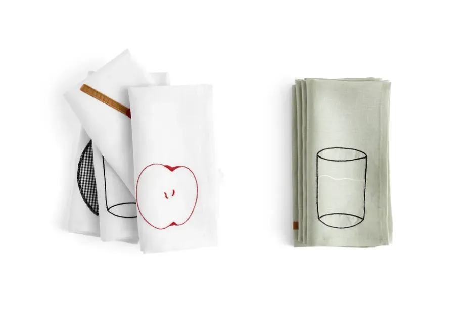 Sobremesa linnen servet 45x45 cm 4-pack, White