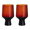 Solare glas op voet 40 cl 2-pack, Koperkleurig