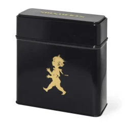 Solstickan koffiefilterblik 15,4x17 cm, Zwart-goud