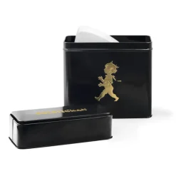 Solstickan koffiefilterblik 15,4x17 cm, Zwart-goud