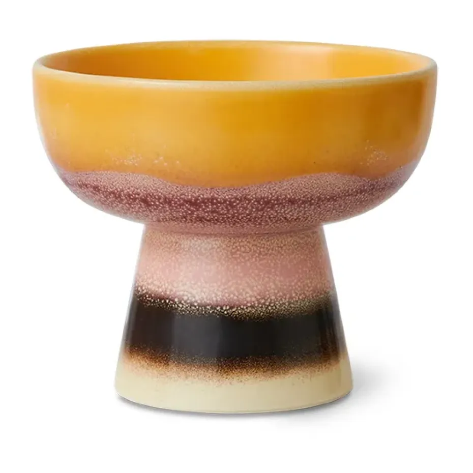 70's tapasschaal op voet S Ø11x9,5 cm, Sunshade