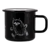 Stinky emaille mok 37 cl, Zwart