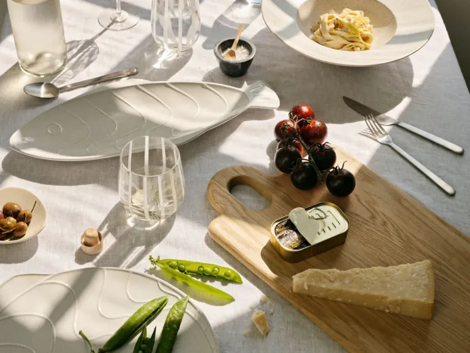 Stripe drinkglas 35 cl, Clear-white stripes