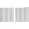 Striped servet 45x45 cm 2-pack, Ice Blue