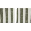 Striped servet 45x45 cm 2-pack, Olive