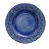 Stripes bord Ø21 cm, Blauw