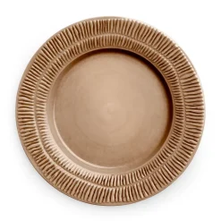 Stripes bord Ø28 cm, Cinnamon