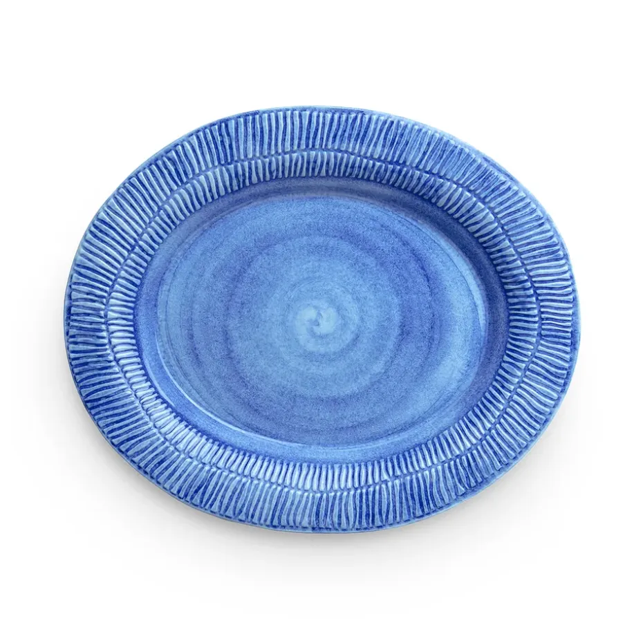 Stripes schotel 30x35 cm, Lichtblauw