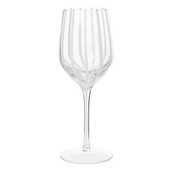 Stripe wittewijnglas 35 cl, Clear-white stripes