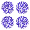 Sudd glasonderzetter Ø11 cm 4-pack, Blue-white