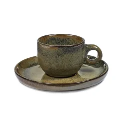 Surface espressokopje met schotel 10 cl, Indi grey