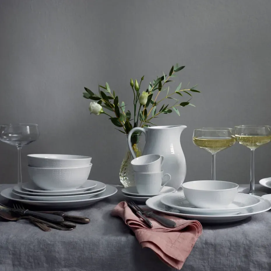 Swedish Grace bord klein Ø21 cm, snow (wit)
